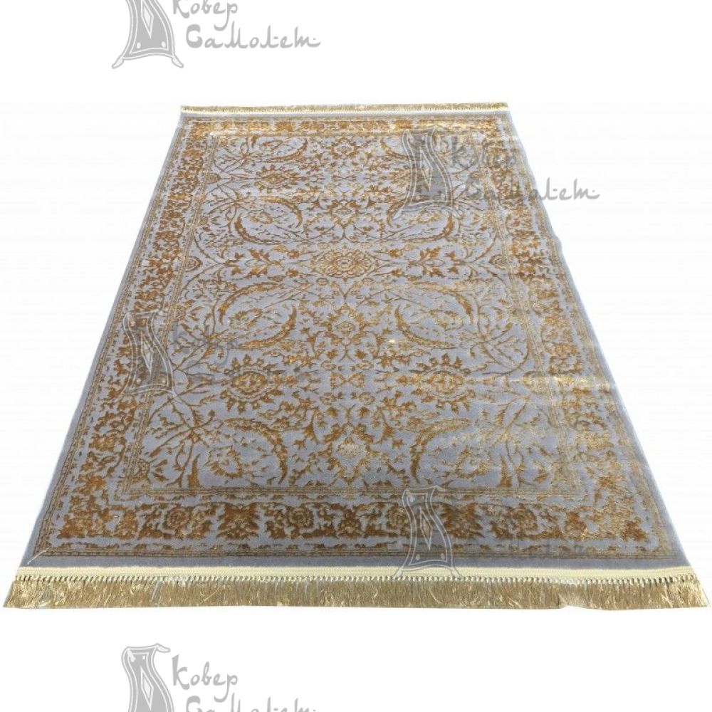 Акриловий килим MANYAS W1699 l.grey/gold polyester